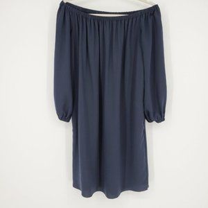 Wilfred Blue Off The Shoulder Duree Dress Women's Shift Pockets Mini Size XS